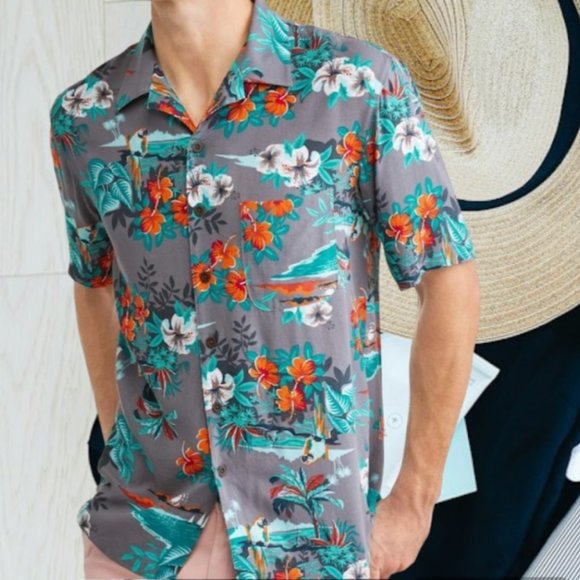 2XL🌴Tropical hawaiian vacation printed rayon short sleeve shirt - Picture 9 of 9